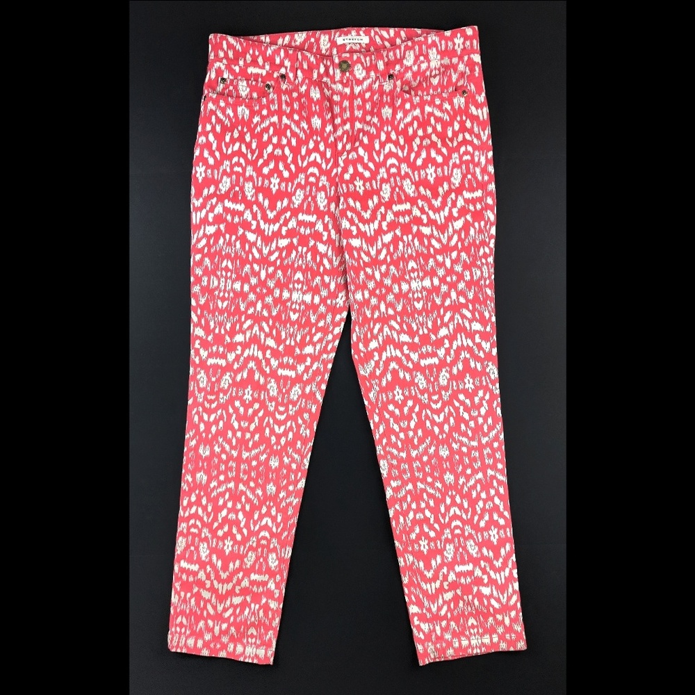 Jones New York 10" High Rise Animal Print Jeans 10